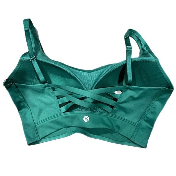 Victorias Secret Lightweight Allegro Medium Support Lined Sports bra Green - Picture 8 of 9